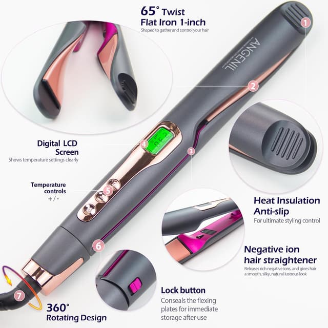 Thumbnail 4 de ANGENIL Pro Twist 2-in-1 Hair Straighteners