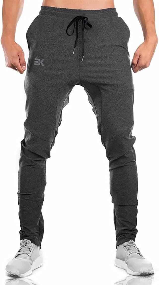 Detalle 2 de BROKIG Mens Gym Joggers Sweatpants Slim Fit with Double Pockets