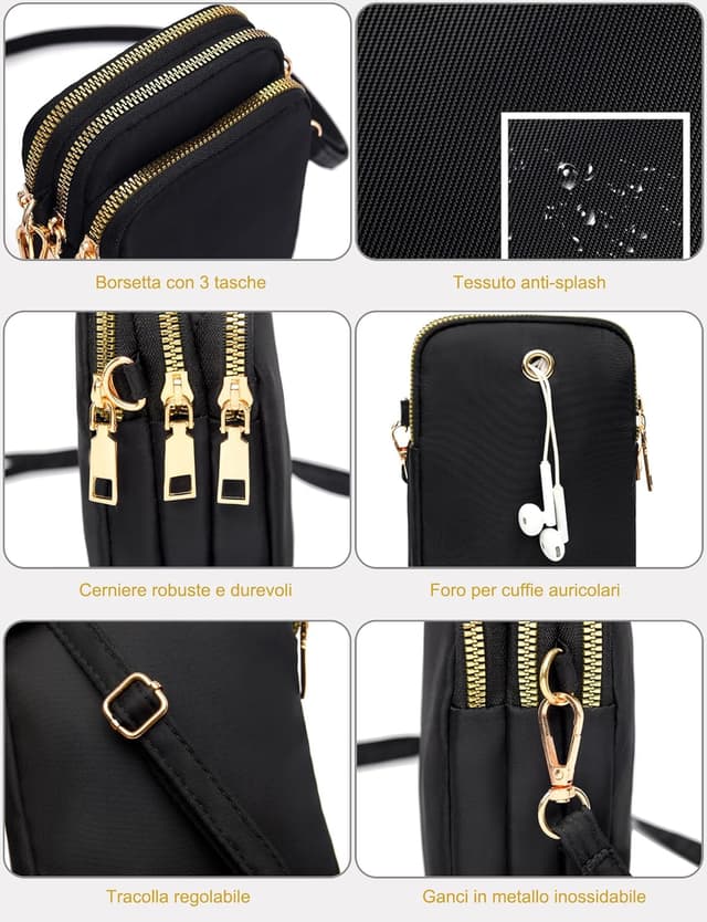 Detalle 1 de Kommodum borsetta tracolla piccola mini per telefono, km32