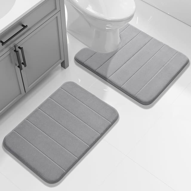 Detalle 2 de Yimobra Memory Foam Toilet Bath Mat U-Shaped 24x20 in ๐ฝ