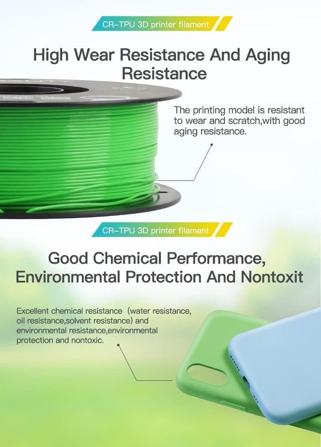 Thumbnail 3 de Creality CR TPU Rojo 1.75mm - Filamento Elástico de 1KG 🧵