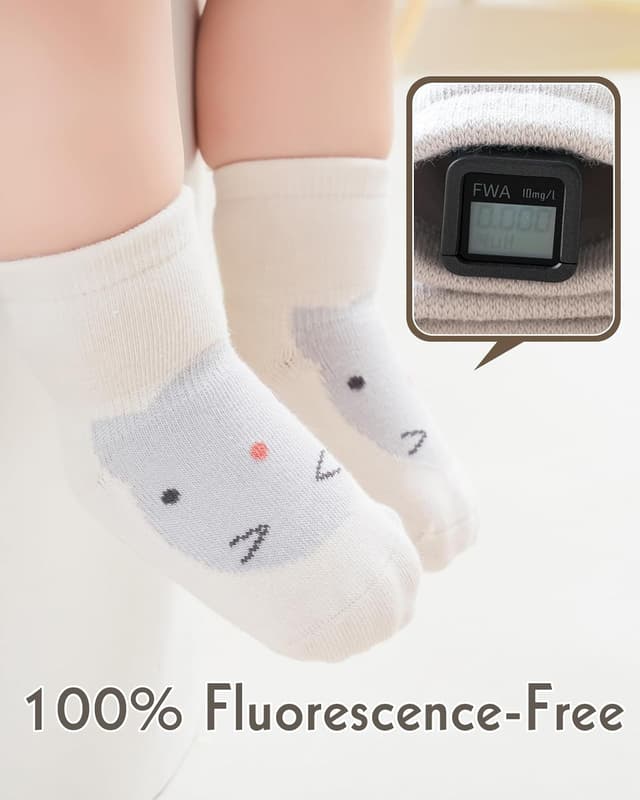 Detalle de Kyopp 5/10 Paar Baby-Socken mit ABS