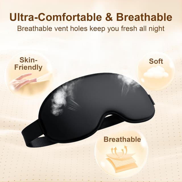Detalle de Gritin blackout sleep mask 3D zero pressure