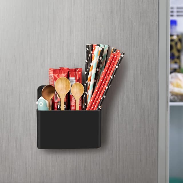 Detalle de MoKo Magnetische Markerhalterung (2er-Set) mit starkem Magnet für Whiteboard & Co., Schwarz