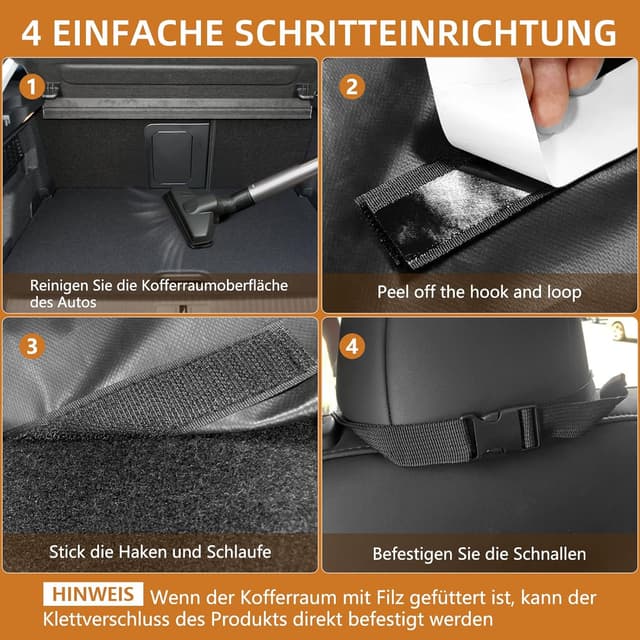 Detalle de Vepazony Kofferraumschutz Hund Universal 185x105 cm – wasserabweisende, kratzfeste Schutzmatte für Auto, SUV