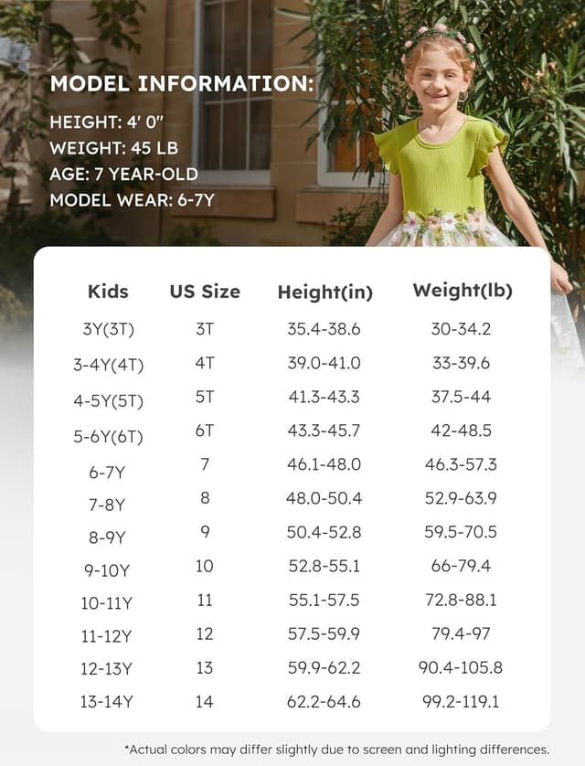 Detalle 2 de PatPat robe de fille en tulle sans manches avec broderies florales (2 à 10 ans)