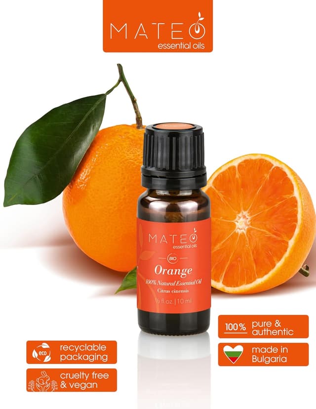 Detalle de MateoEssentialOils Olio Essenziale di Arancio Dolce 100% puro e naturale da 10 ml