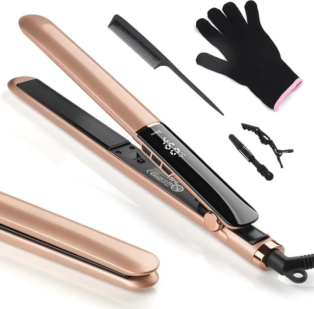 Detalle de Professional Ceramic Plates 2-in-1 Hair Straightener 230°C 💇♀