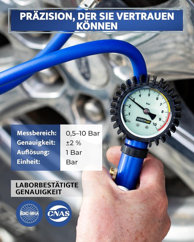 Thumbnail 2 de GERCHWAY Reifenfüller mit Manometer 0,5–10 bar