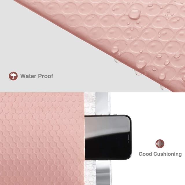 Detalle de Switory 25Pcs Bubble Mailers 21.6x28cm Pale Pink padded polymailer envelopes