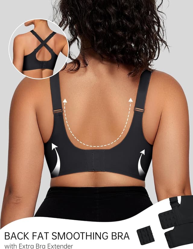 Detalle de OEAK Women’s Wireless Jelly Bras (V Mesh) Wireless Bralette T‑Shirt Bra with Removable Pads