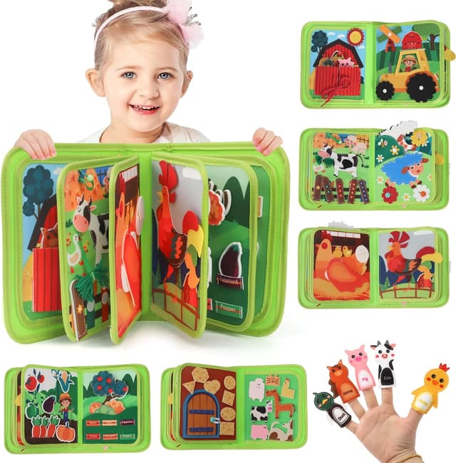 Detalle de LZDMY Busy Book Montessori activity toy 20 pages