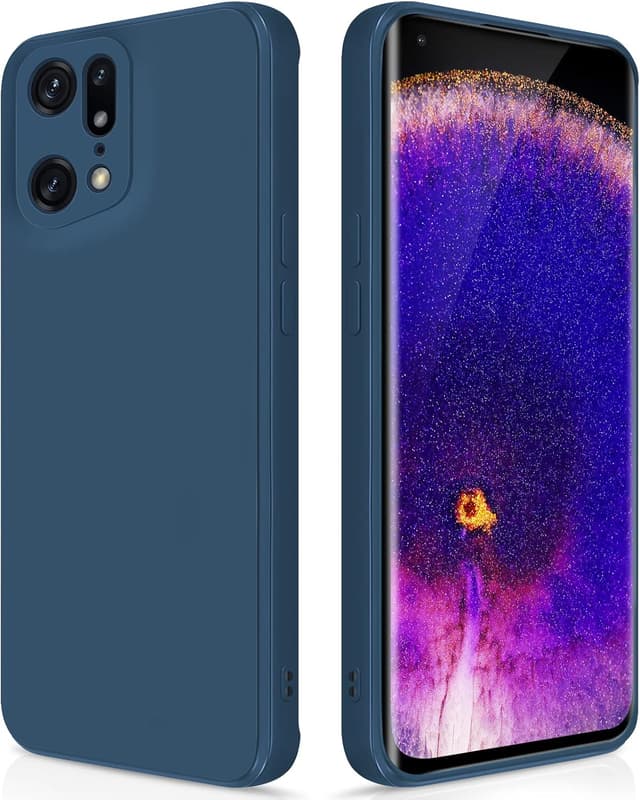 Detalle de GiiYoon Silky-soft liquid silicone case for OPPO Find X5 Pro (blue)