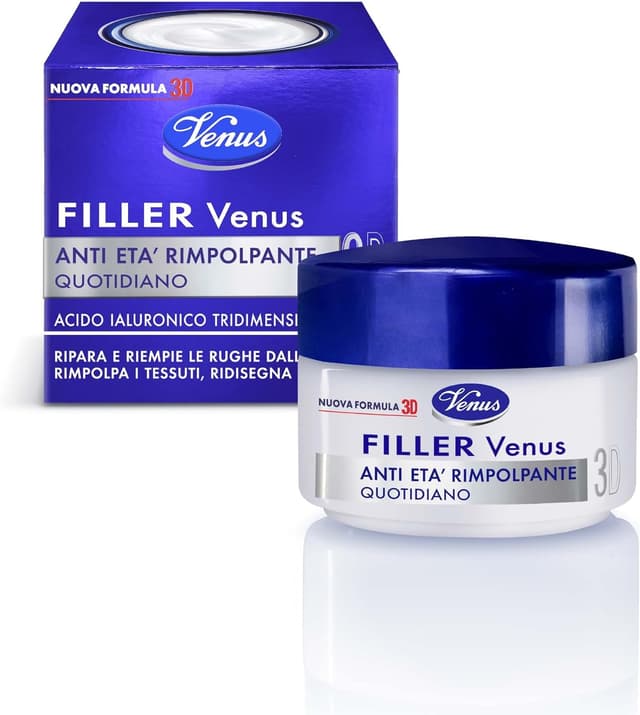 Detalle de Venus Filler 3D Anti-Età Rimpolpante Quotidiano con Acido Ialuronico 3D, 50 ml