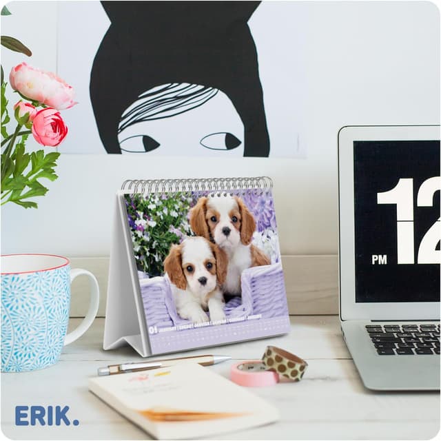 Thumbnail 3 de Grupo Erik Calendario sobremesa 2026 Perros 19,5×16,5 cm 🗓