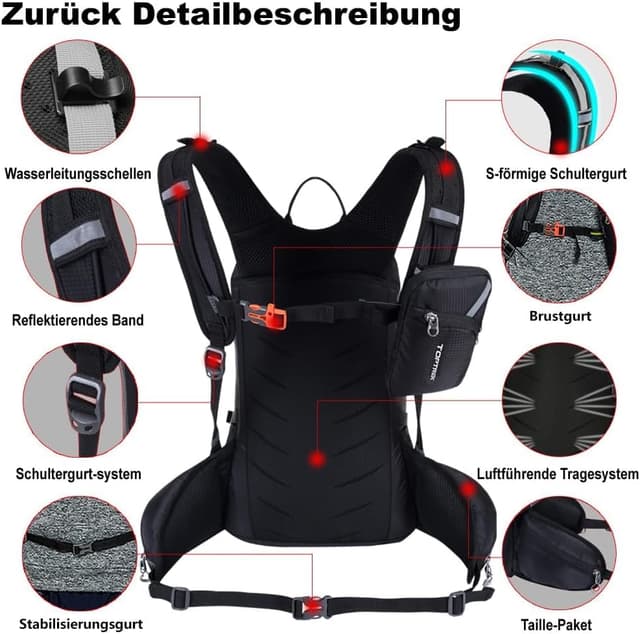 Thumbnail 2 de toptrek Fahrradrucksack 20L Wasserdicht