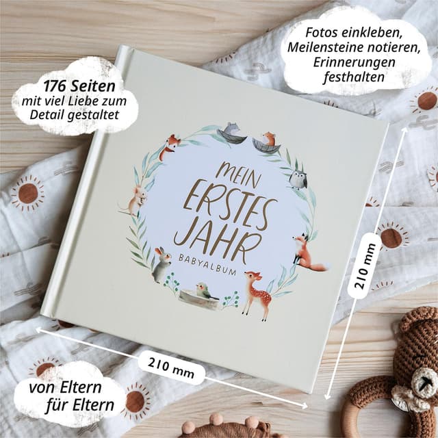 Detalle 2 de Babyalbum Mein erstes Jahr 21×21 cm
