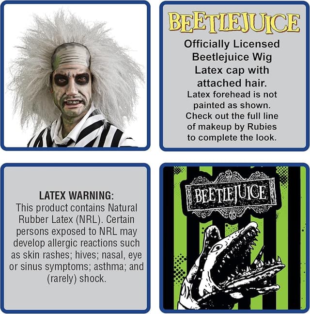 Thumbnail 1 de Rubies Peluca Beetlejuice para adultos — talla única