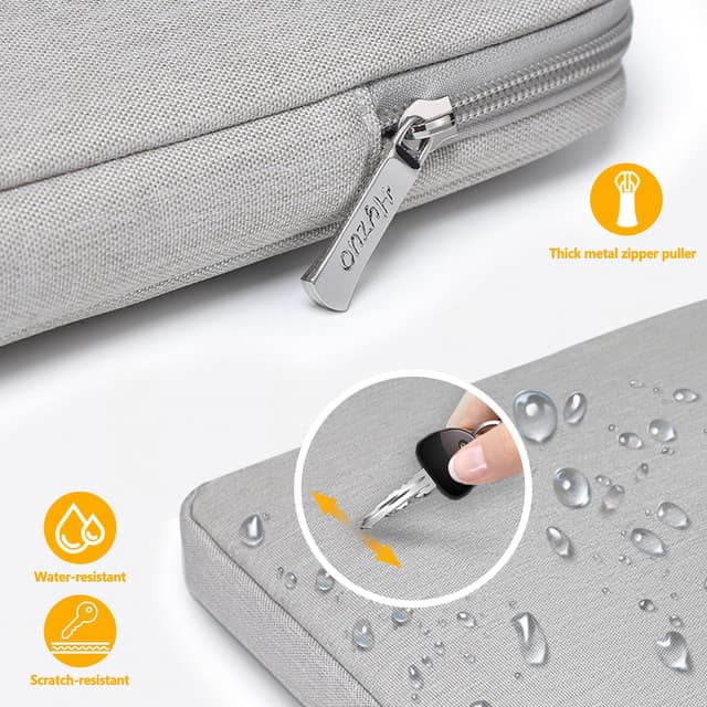 Thumbnail 5 de HYZUO Custodia Borsa per portatile 13" in grigio chiaro, protezione 360° e organizer accessori