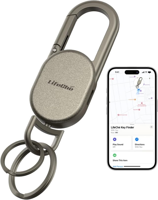 Thumbnail 6 de Navy Blue Stainless Steel Keychain Key Finder (Built-in Anti-Loss Tracker) with GPS via Apple Find My