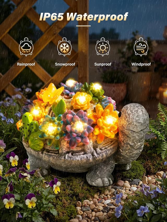 Thumbnail 4 de Ollny Solar Turtle 21cm garden ornament