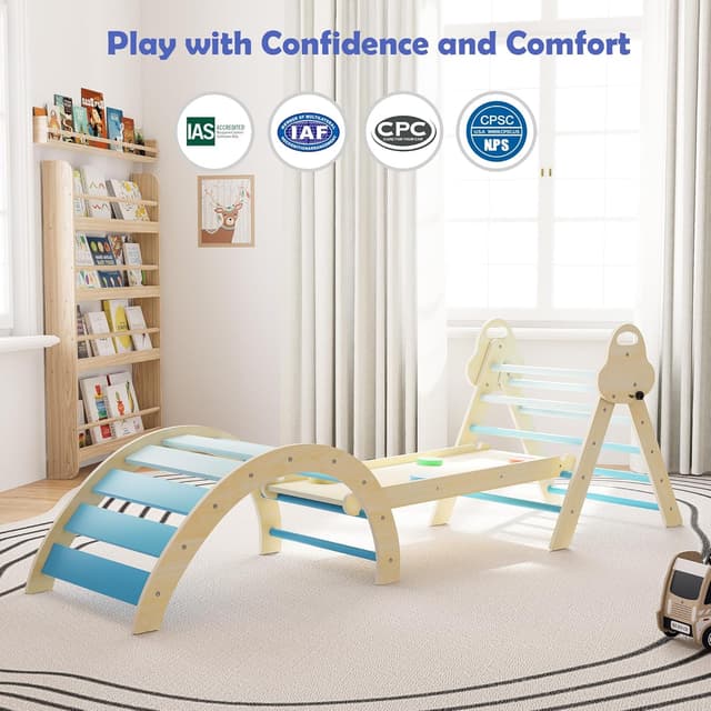 Thumbnail 5 de Puecrof 7-in-1 Montessori Kletterdreieck