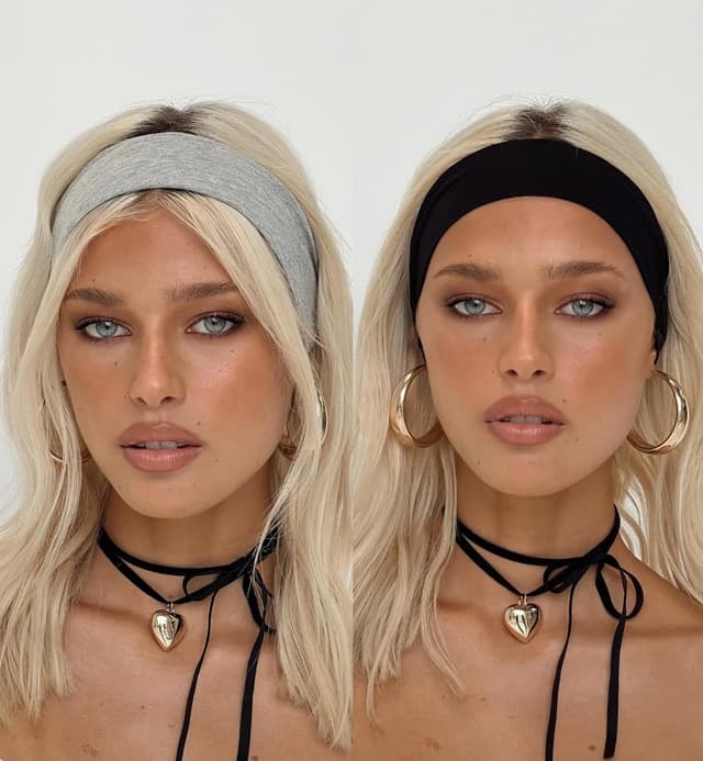 Thumbnail 6 de Huachi Women’s Headbands (16-Pack) — Soft Elastic Cloth Non-Slip Headbands in Neutral Colors