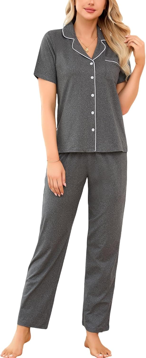 Detalle de LUSLOVE Damen Schlafanzug-Set 2-teilig