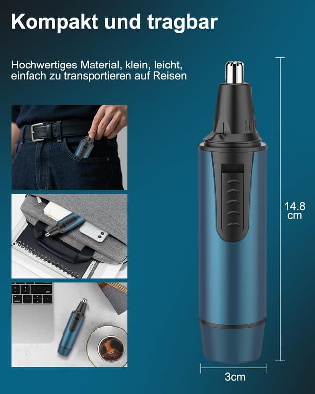 Thumbnail 5 de USB wiederaufladbarer Nasenhaartrimmer 60 min ⌦