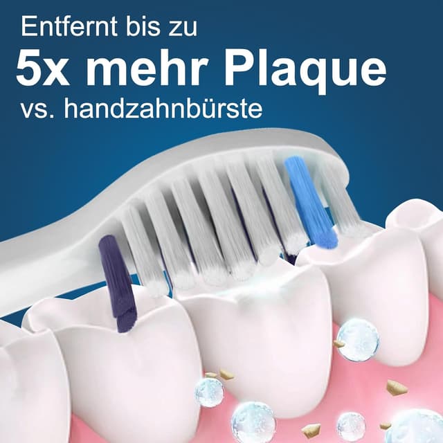 Detalle de Sdiveson 16 Whitening Clean Ersatzbürsten für Philips Sonicare (Snap-in) – 8 weiße & 8 schwarze Bürstenköpfe