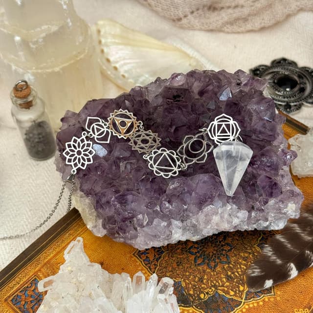 Thumbnail 6 de Simboliks Colgante chakras con Péndulo de Cuarzo