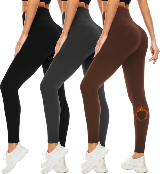 Thumbnail 6 de FULLSOFT 3-Pack High-Waisted Leggings for Women (Soft Black Yoga Pants)