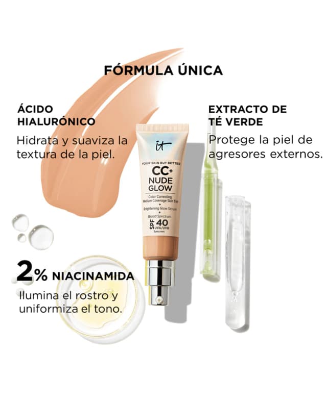 Thumbnail 2 de IT Cosmetics CC+ Nude Glow SPF 40+ base de maquillaje 💄