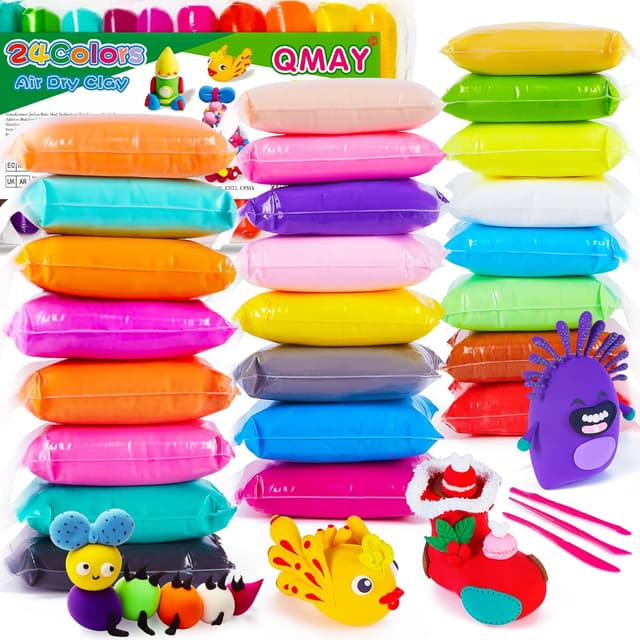 Detalle de QMAY Air Dry Clay 24 colour modelling