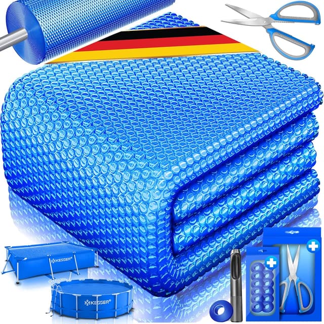 Detalle de KESSER® Pool Solarfolie 400 µm – Solarplane Rechteckig 700×400 cm mit Zuschneid-Set