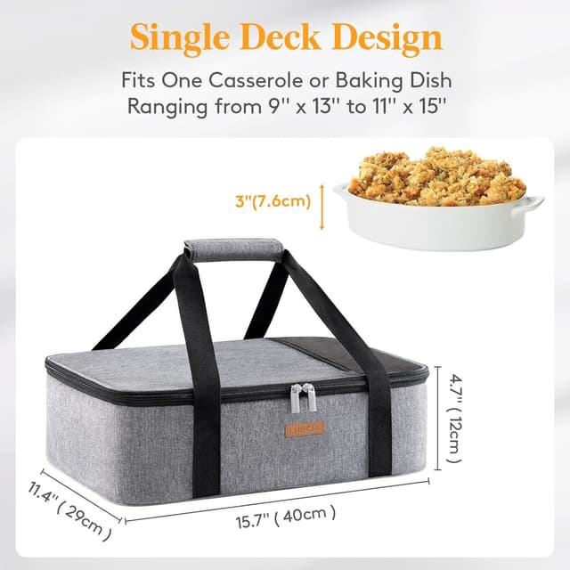 Detalle 2 de LUNCIA Insulated Casserole Carrier 9x13 Fit
