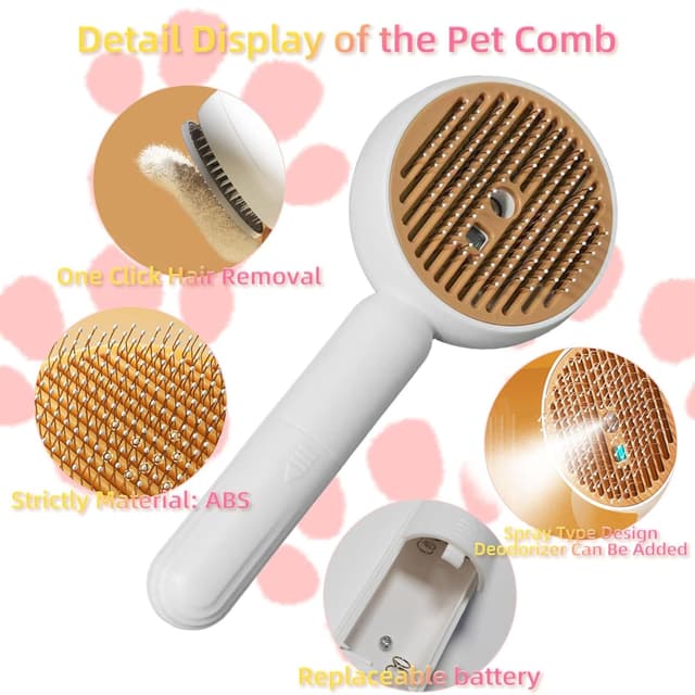 Thumbnail 2 de Youery Katzenbürste mit Dampf – leise Fellpflege mit Ein-Klick-Steuerung für Lang- und Kurzhaar