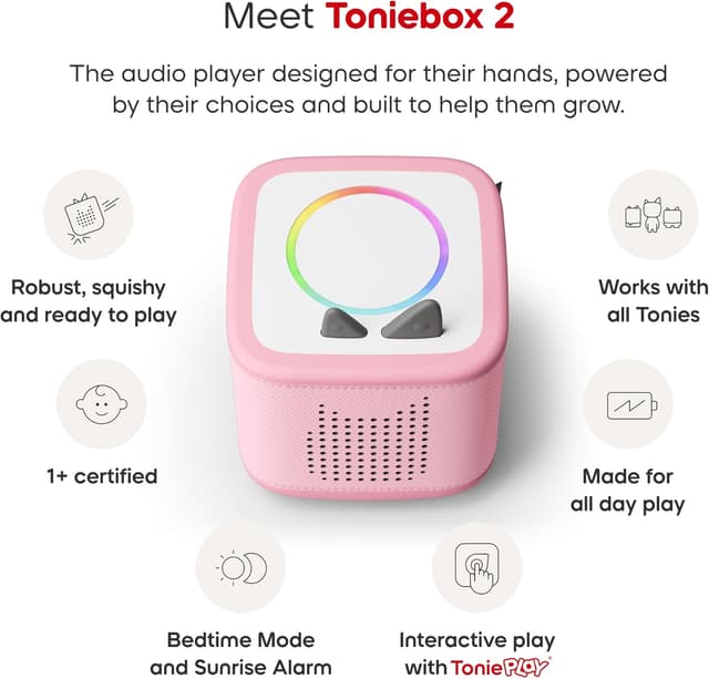 Detalle 2 de Toniebox 2 Play Set Pink for ages 3+