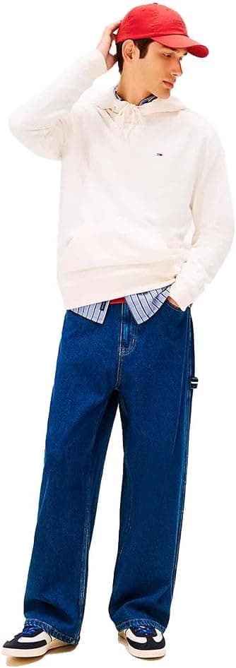 Detalle de Tommy Jeans TJM Reg S Flag Hoodie Ext Dm0dm20742 sweat à capuche homme