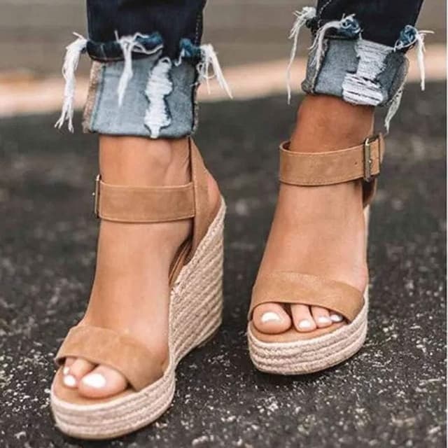 Detalle 2 de VICKI·VICKI Women’s Platform Sandals Wedge Ankle Strap Open Toe