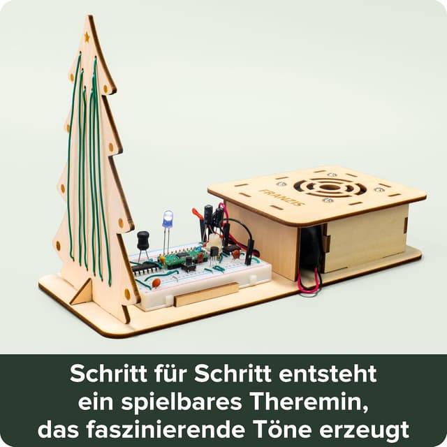 Detalle 2 de FRANZIS 67242 „Magische Klänge“: Theremin-Bausatz zum Berührungslosen Musizieren
