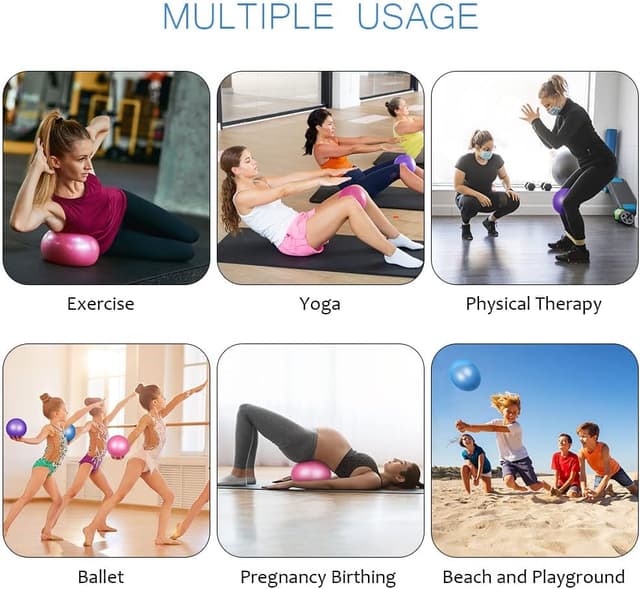 Thumbnail 6 de flintronic Pilates Ballon de Gymnastique 25 cm : ballon de yoga anti-dérapant et anti-éclatement