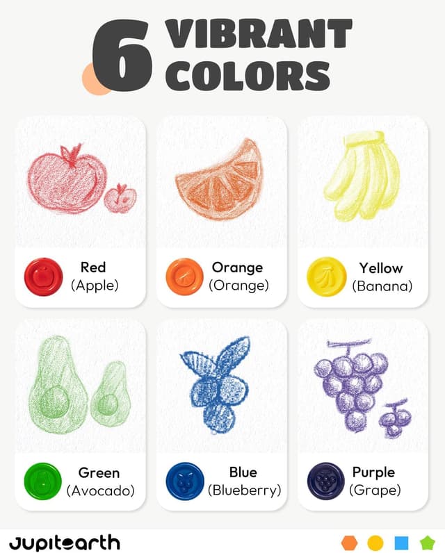 Thumbnail 6 de JUPITEARTH 6 Colors Egg Crayons