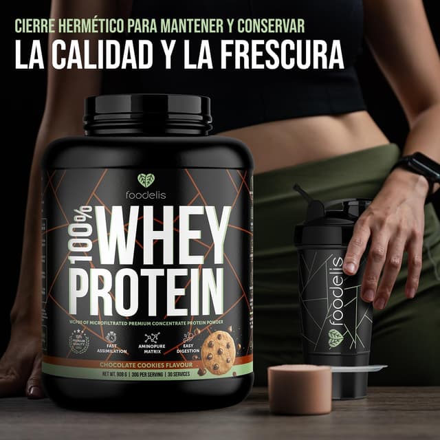 Thumbnail 5 de Foodelis 100% Whey Protein 🍫 - Proteína de Suero Premium, 908g