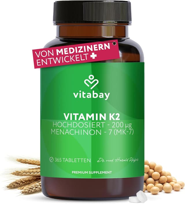 Imagen de Vitabay Vitamin K2 200 µg 365 Tabletten 💊 en OfertitasTOP