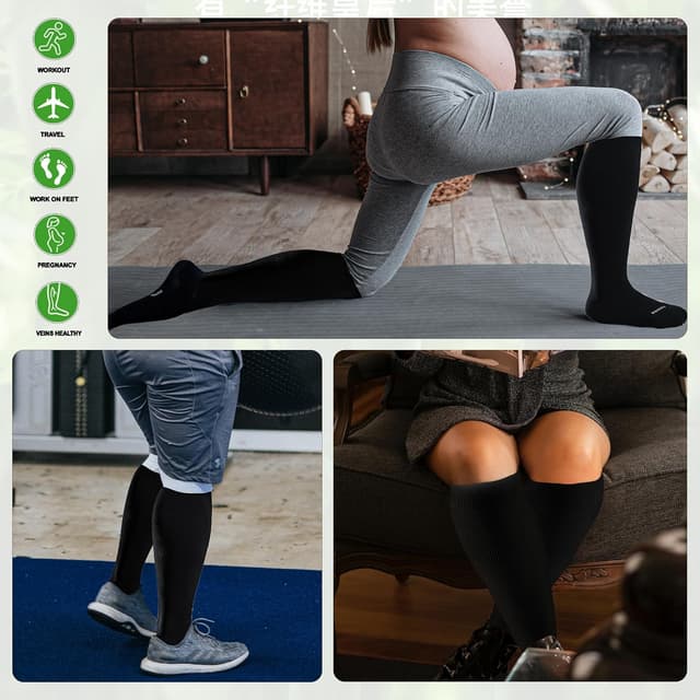 Thumbnail 6 de LEVSOX Wide Calf Compression Socks 15-20mmHg