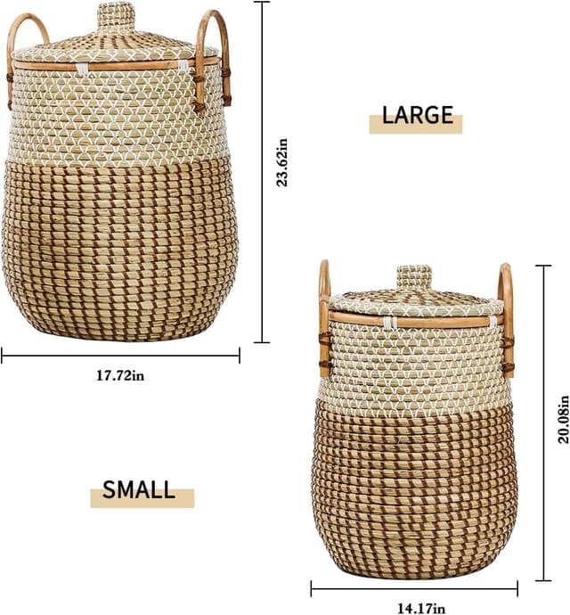 Detalle de Seegras-Aufbewahrungskorb 2er Set 86 l