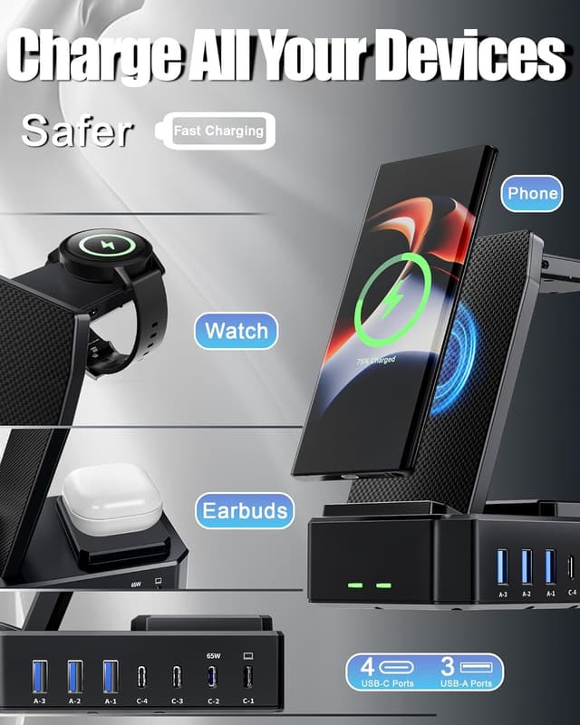 Detalle 2 de 10-in-1 300W Wireless Charger for Samsung