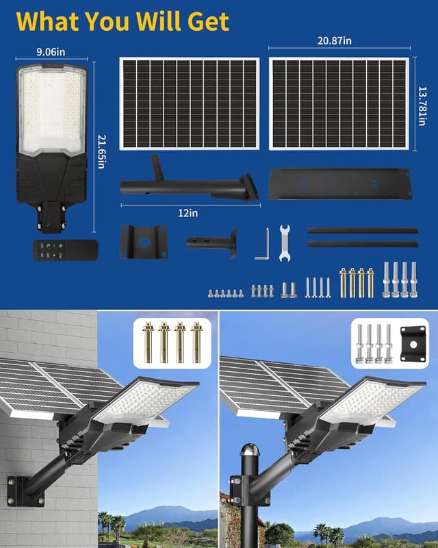 Thumbnail 5 de Gefolly SL-10000 Farolas solares exteriores 6500K