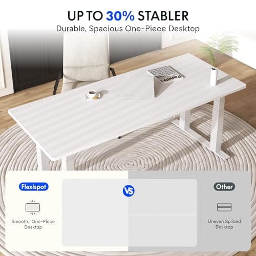 Detalle de FLEXISPOT Tablero de Madera con Esquina Curva 📝